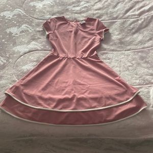 Love…ady dress pink with white trim size medium